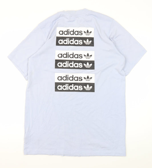 Womens UK Size L adidas Blue Basic T-Shirt