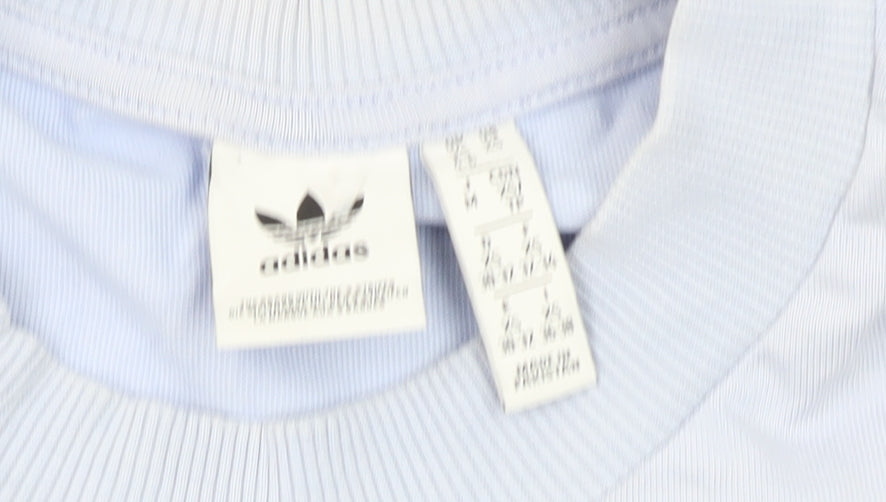Womens UK Size L adidas Blue Basic T-Shirt