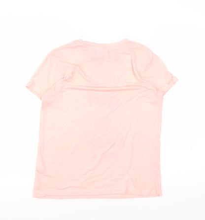 Womens UK Size 10 Love Island Pink Basic T-Shirt