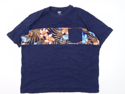 Lands' End Men's XL Blue Beach Graphic T-Shirt