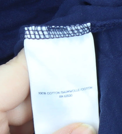 Lands' End Men's XL Blue Beach Graphic T-Shirt