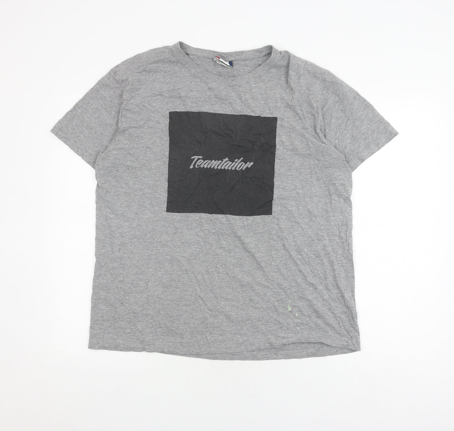 Clique Men's Grey XL Logo T-Shirt, Crew Neck, Casual Wear