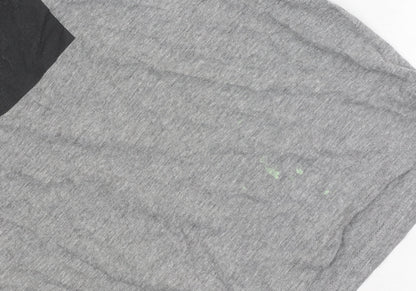 Clique Men's Grey XL Logo T-Shirt, Crew Neck, Casual Wear