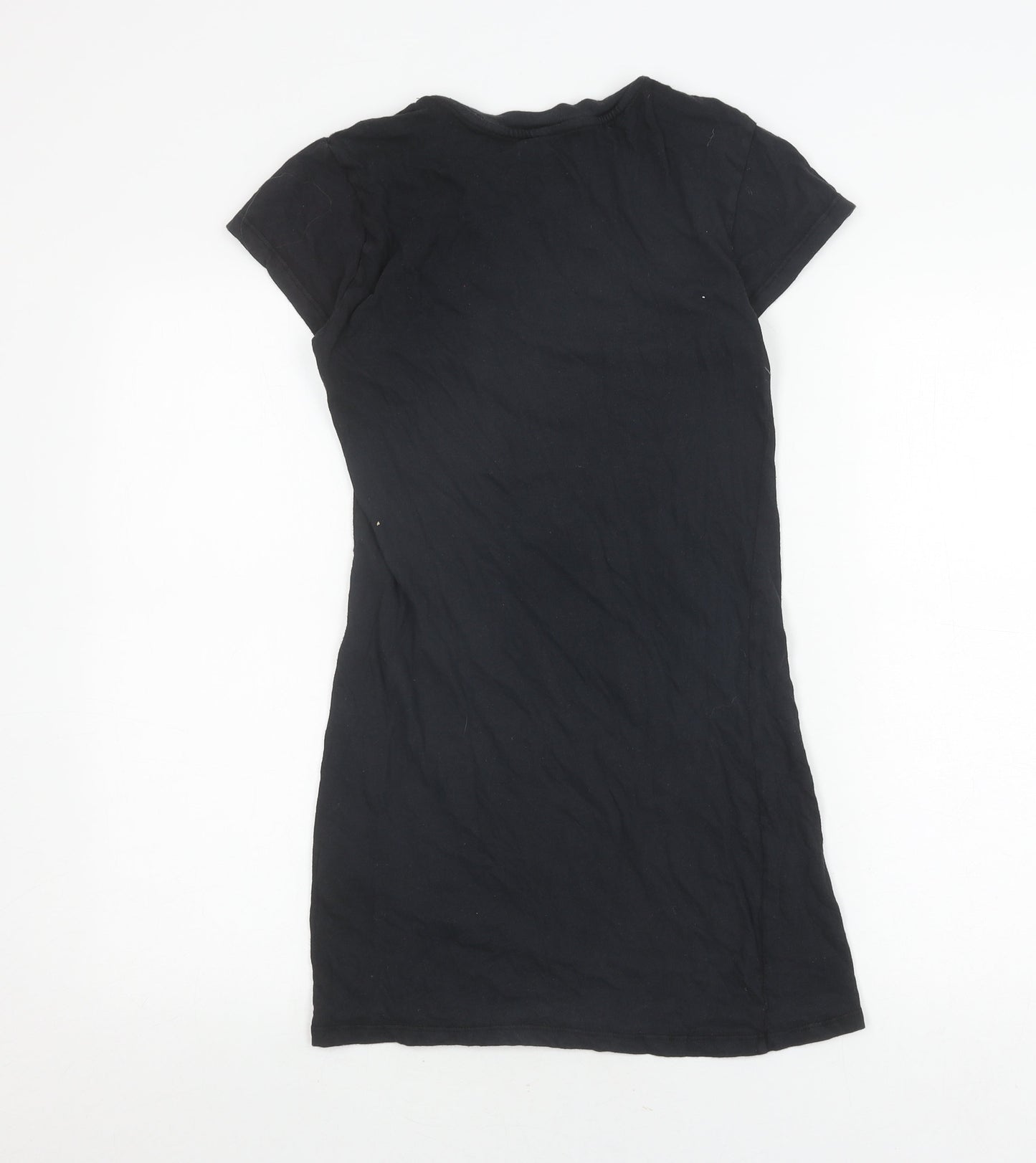 Tultex Unisex Black Crew Neck T-Shirt, Size L, Casual Style