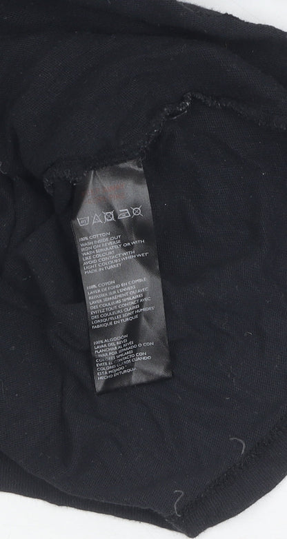 Tultex Unisex Black Crew Neck T-Shirt, Size L, Casual Style