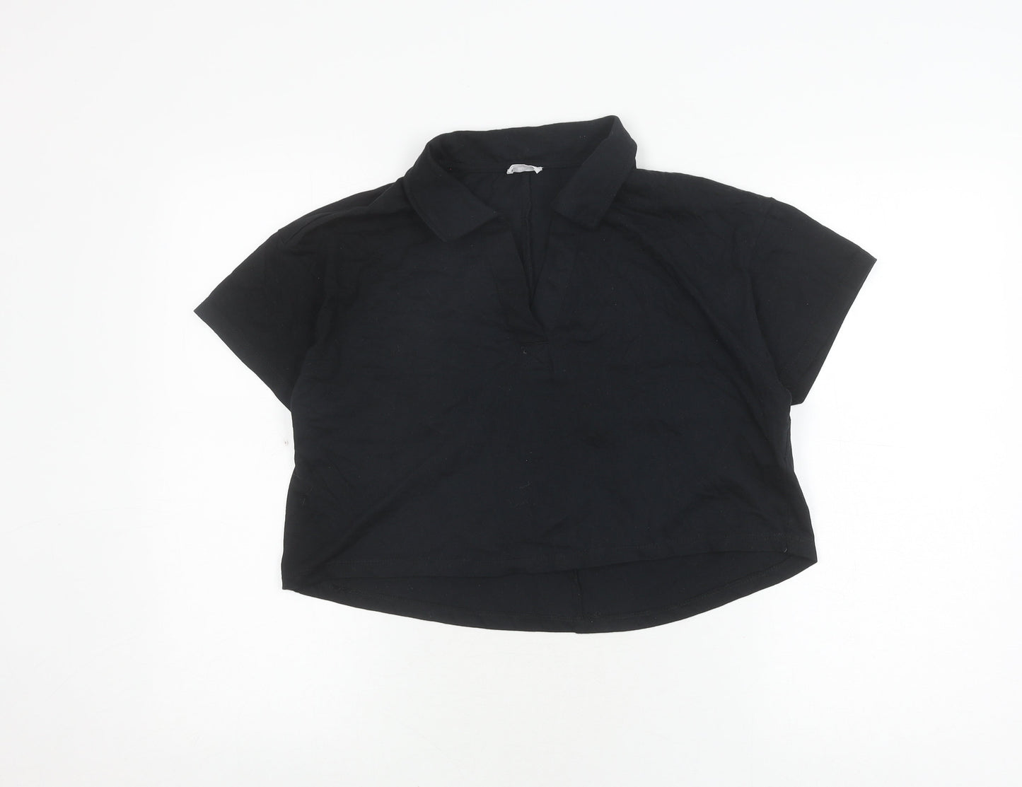 Cotton On Women's Black Polo Shirt M Casual