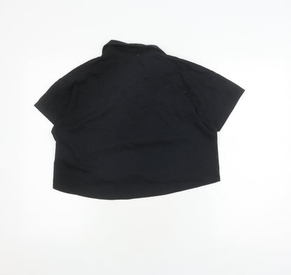 Cotton On Women's Black Polo Shirt M Casual