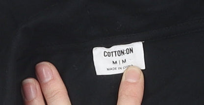 Cotton On Women's Black Polo Shirt M Casual