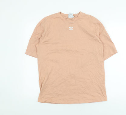 Unisex Adults UK Size L adidas Beige Basic T-Shirt