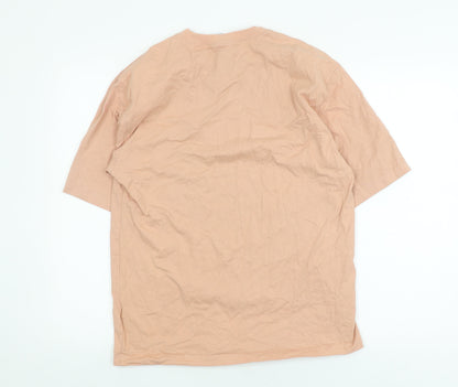 Unisex Adults UK Size L adidas Beige Basic T-Shirt