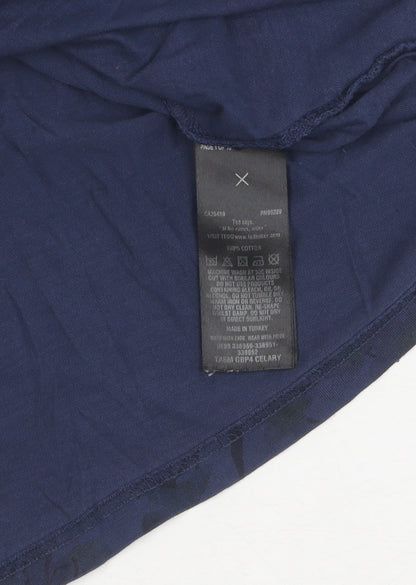 Ted Baker Men's Blue Floral Cotton T-Shirt, M