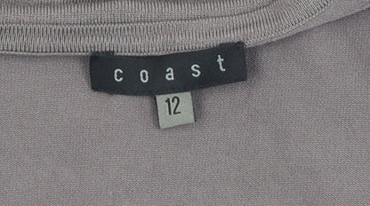 Womens UK Size 12 Coast Grey Cardigan Jumper