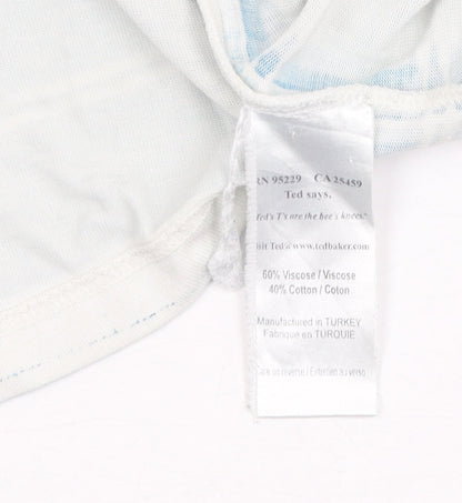 Ted Baker Men's Blue Striped Polo Shirt, Size 5