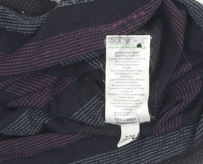 Ted Baker Men's Black Striped Polo Shirt, Size L