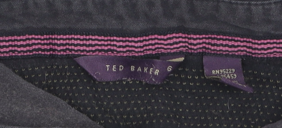 Ted Baker Men's Black Striped Polo Shirt, Size L