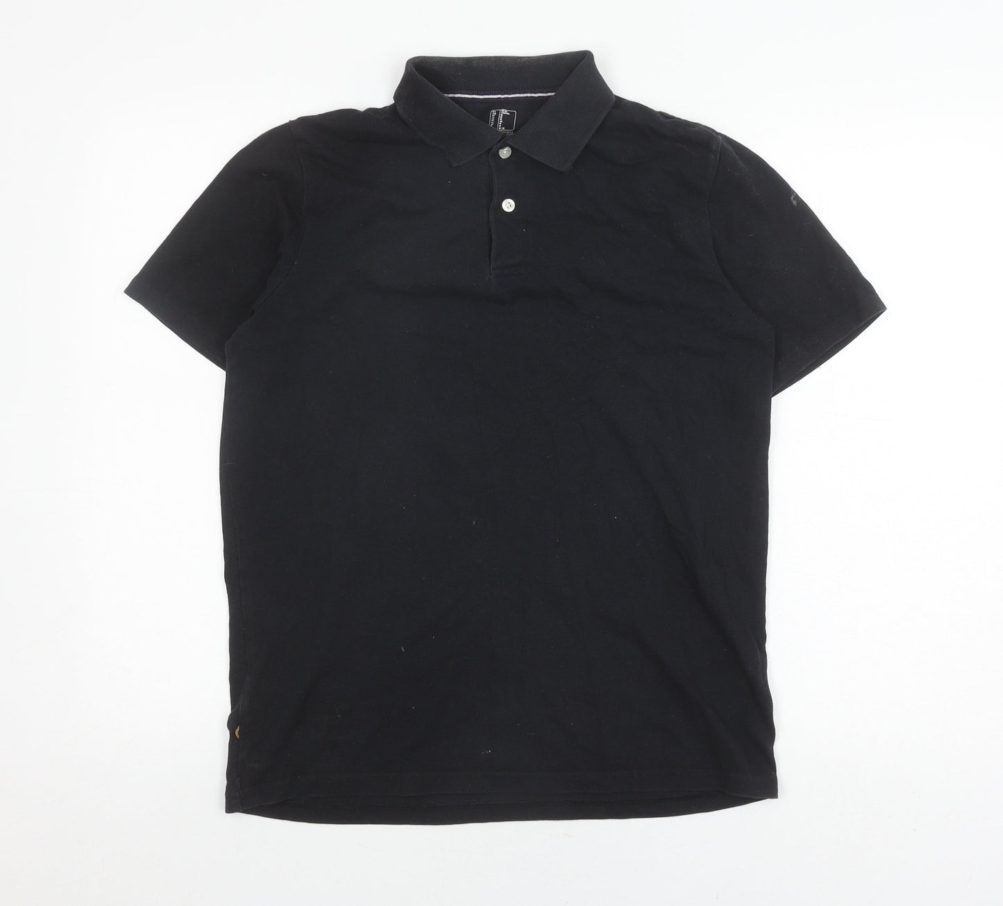 Decathlon Men's Black M Polo Shirt, Casual Cotton