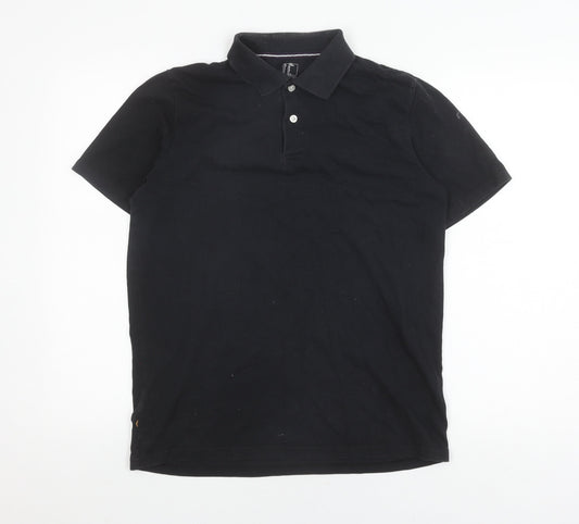 Decathlon Men's Black M Polo Shirt, Casual Cotton