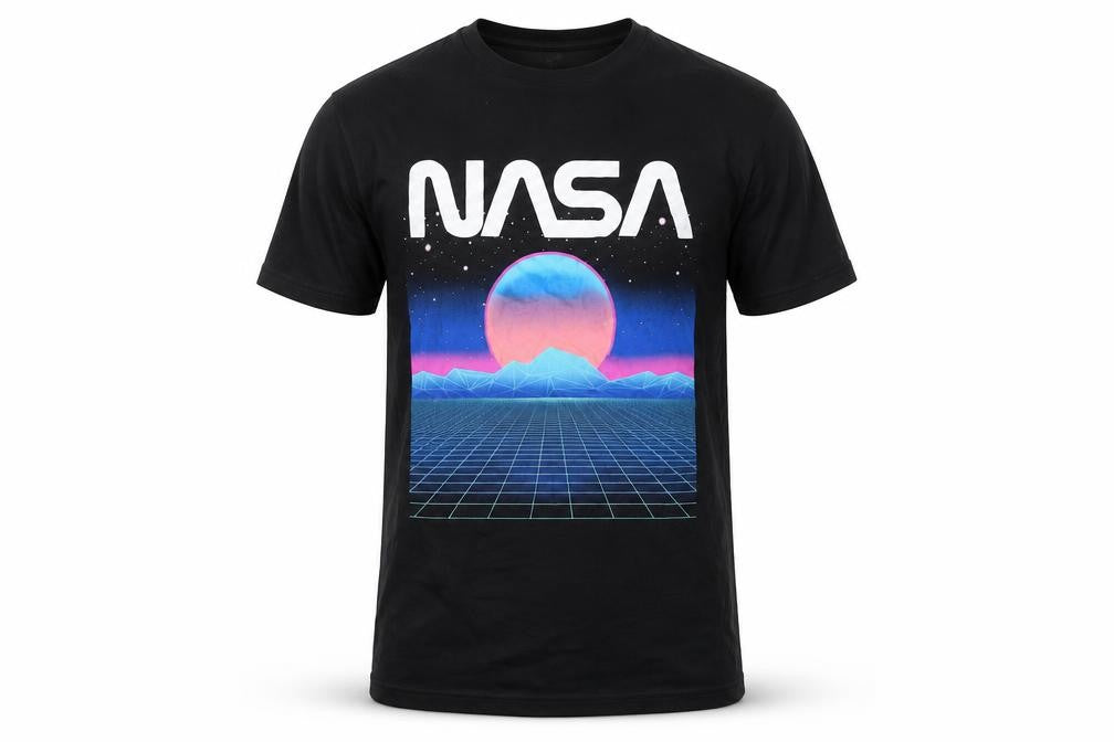 Mens UK Size S NASA Black  T-Shirt