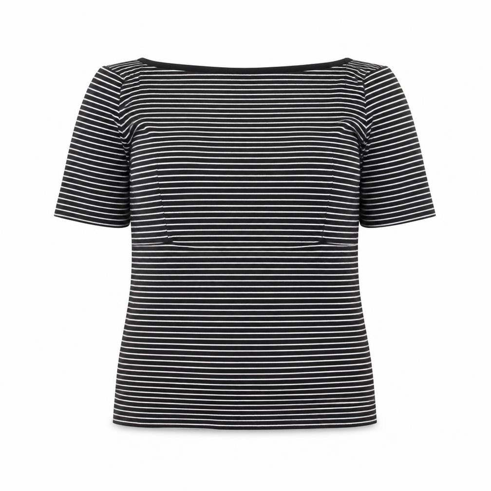 Womens UK Size 10 Whistles Black Jersey Blouse