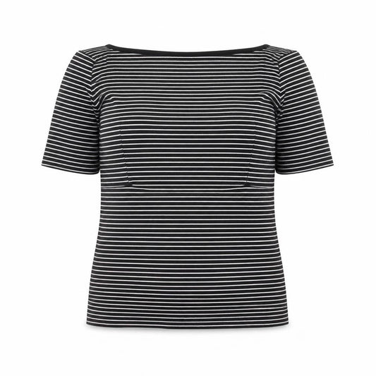Womens UK Size 10 Whistles Black Jersey Blouse