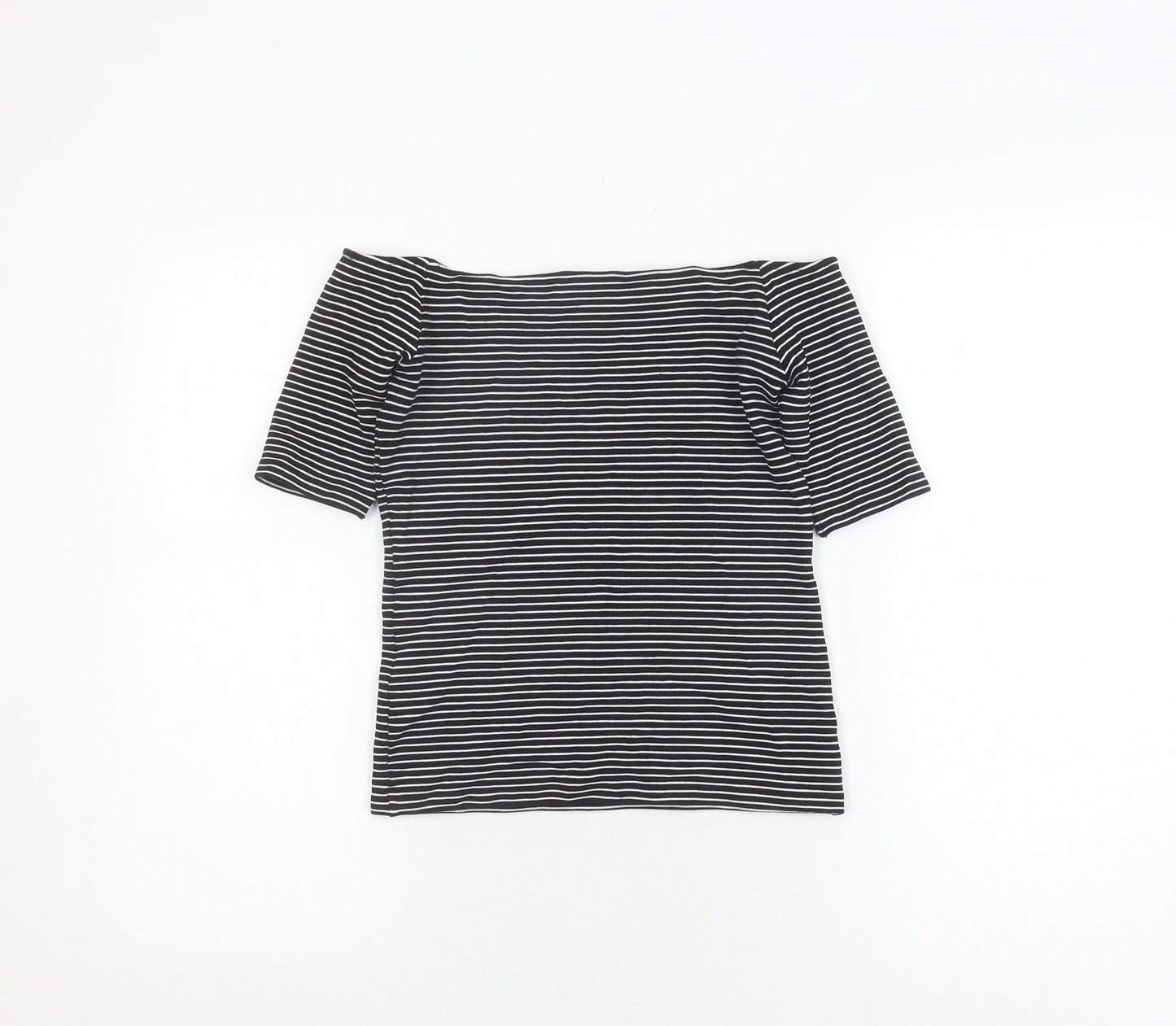 Womens UK Size 10 Whistles Black Jersey Blouse