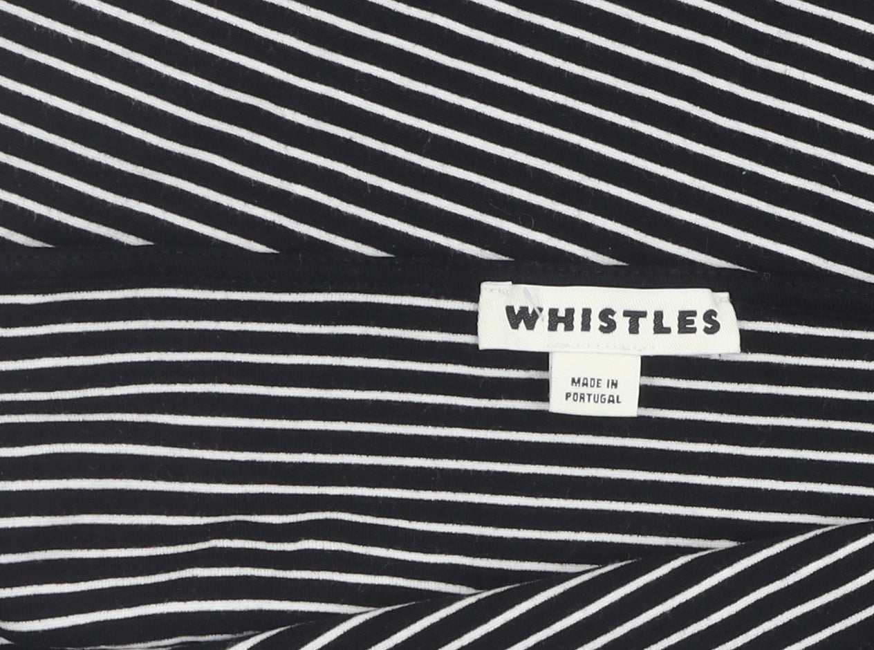 Womens UK Size 10 Whistles Black Jersey Blouse
