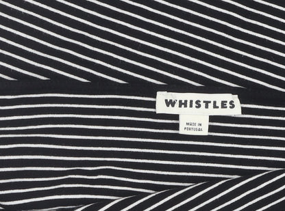 Womens UK Size 10 Whistles Black Jersey Blouse