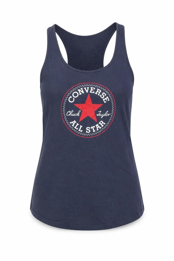 Womens UK Size S Converse Blue Basic Tank
