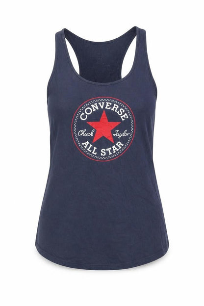 Womens UK Size S Converse Blue Basic Tank