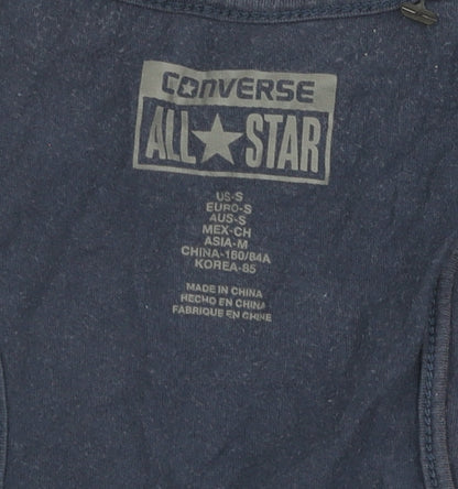 Womens UK Size S Converse Blue Basic Tank