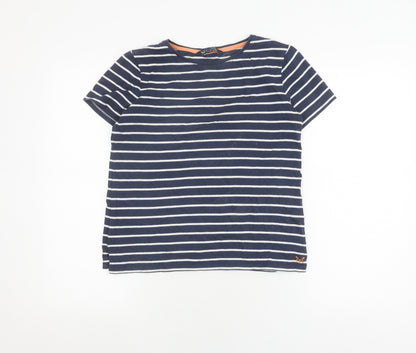 Womens UK Size 8 Crew Clothing Company Blue Basic T-Shirt