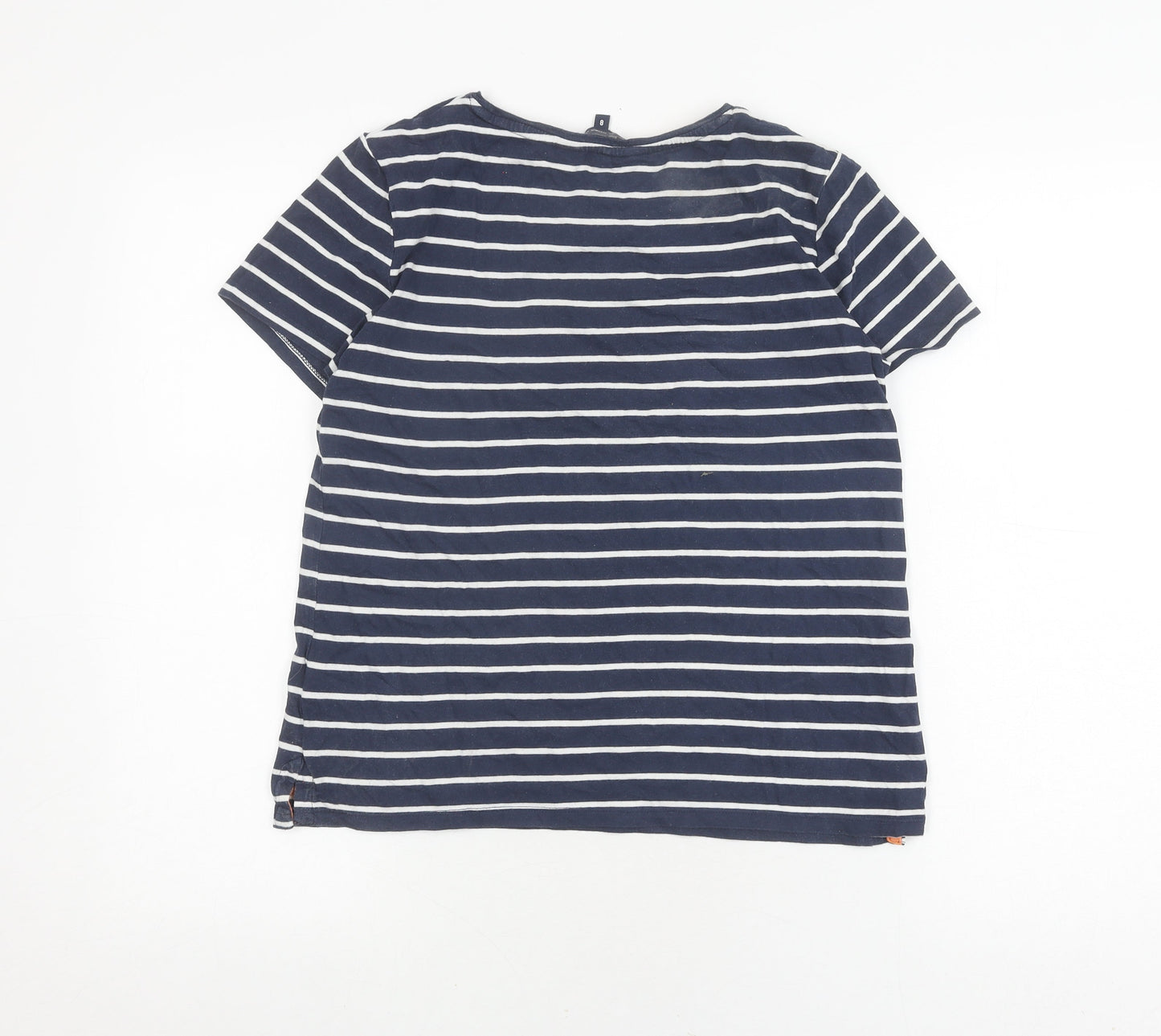Womens UK Size 8 Crew Clothing Company Blue Basic T-Shirt