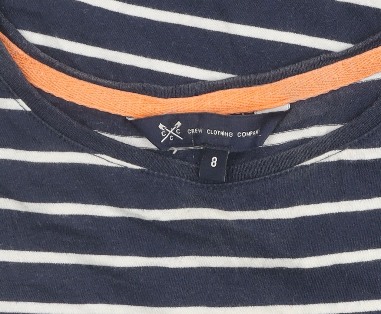 Womens UK Size 8 Crew Clothing Company Blue Basic T-Shirt