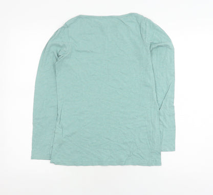 Fatface Women's Green Long Sleeve T-Shirt Size 10