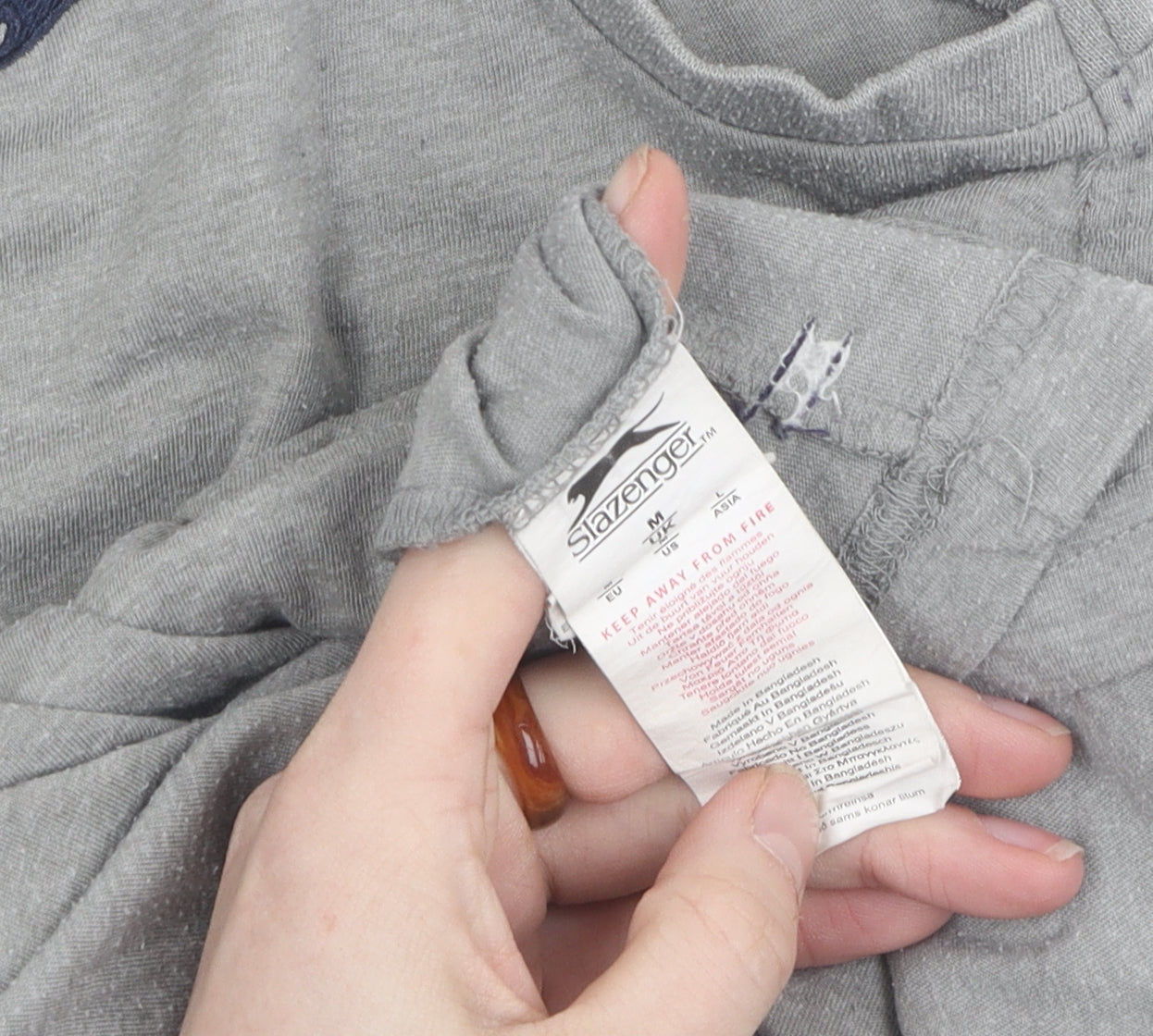 Slazenger Men's Grey Sleeveless T-Shirt Medium