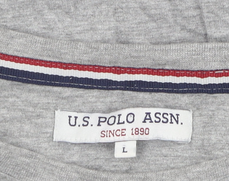 U.S. Polo Assn. Men's Grey Logo T-Shirt, Size L