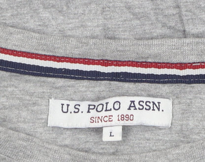 U.S. Polo Assn. Men's Grey Logo T-Shirt, Size L