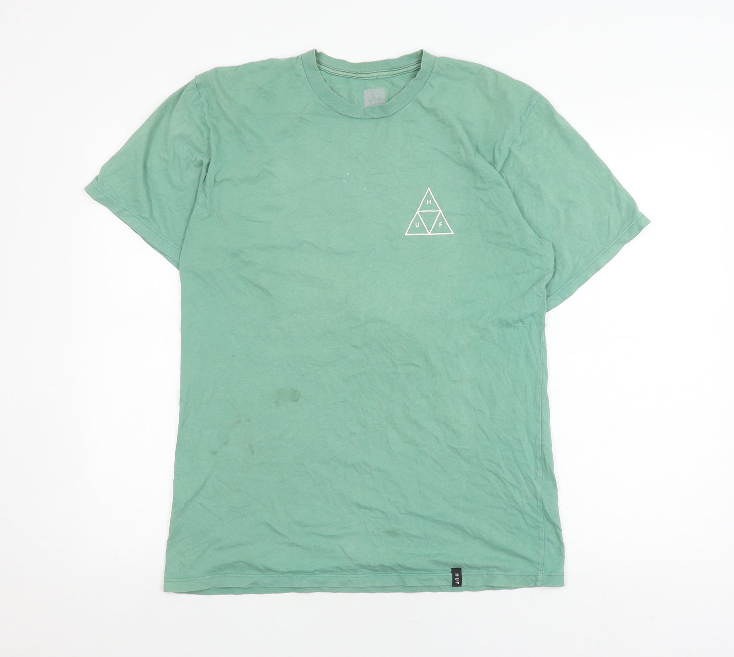 Mens UK Size M HUF Green  T-Shirt