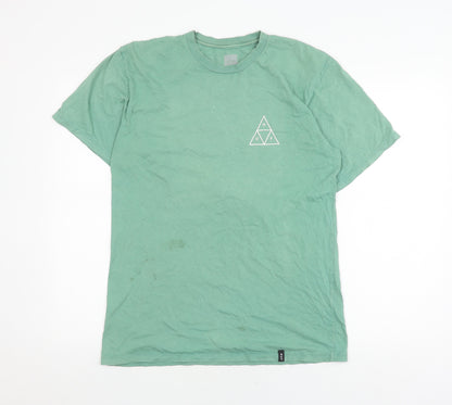 Mens UK Size M HUF Green  T-Shirt