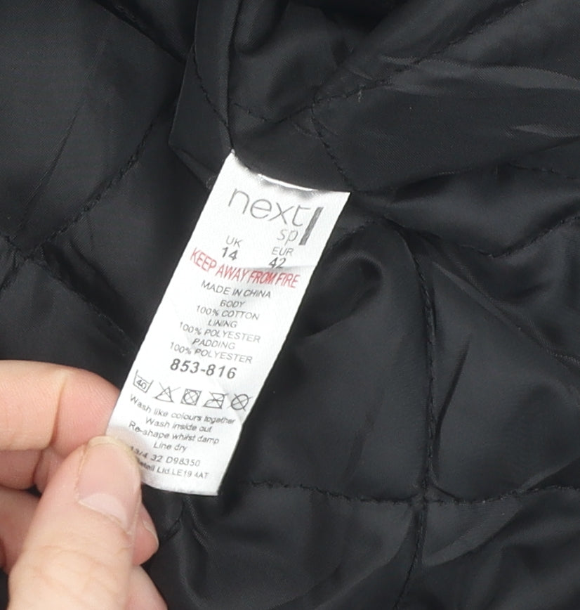 Womens UK Size 14 NEXT Black Puffer Jacket