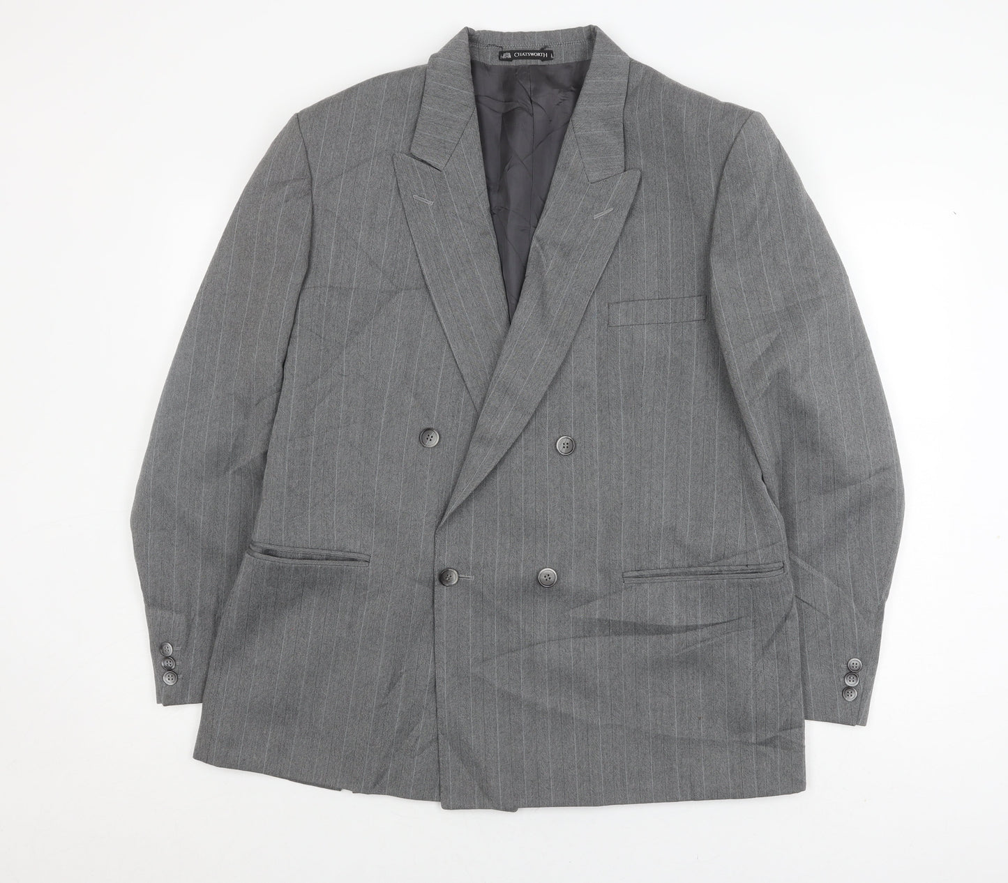 Mens UK Size 44 Chatsworth Grey Double-Breasted