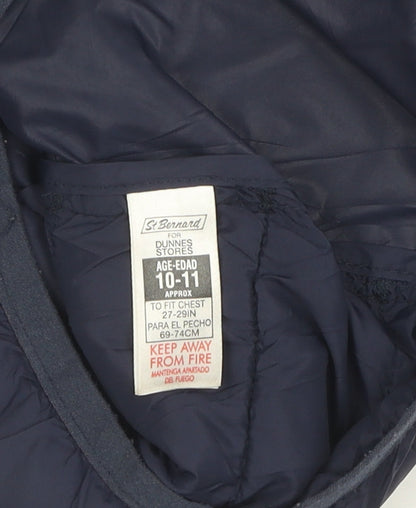 Dunnes Stores Boys Blue Puffer Jacket 10-11 Years Thermal