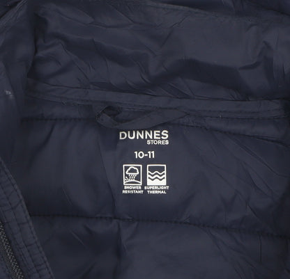 Dunnes Stores Boys Blue Puffer Jacket 10-11 Years Thermal