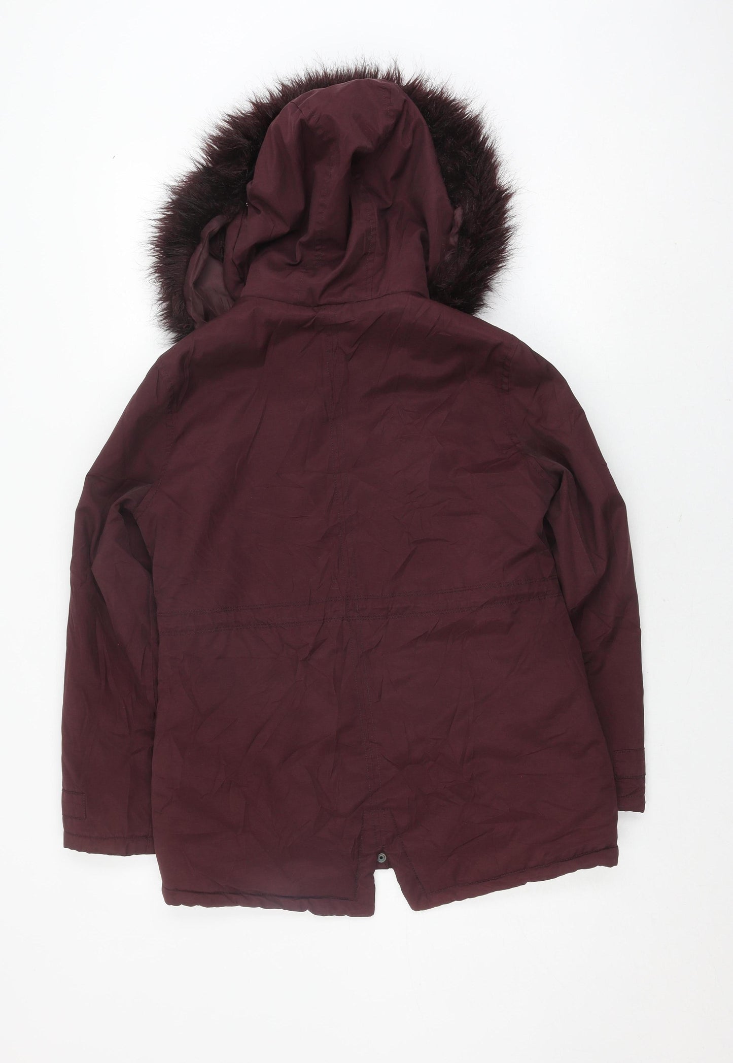 Candy Couture Girls Red Hooded Parka Coat - 13 Years