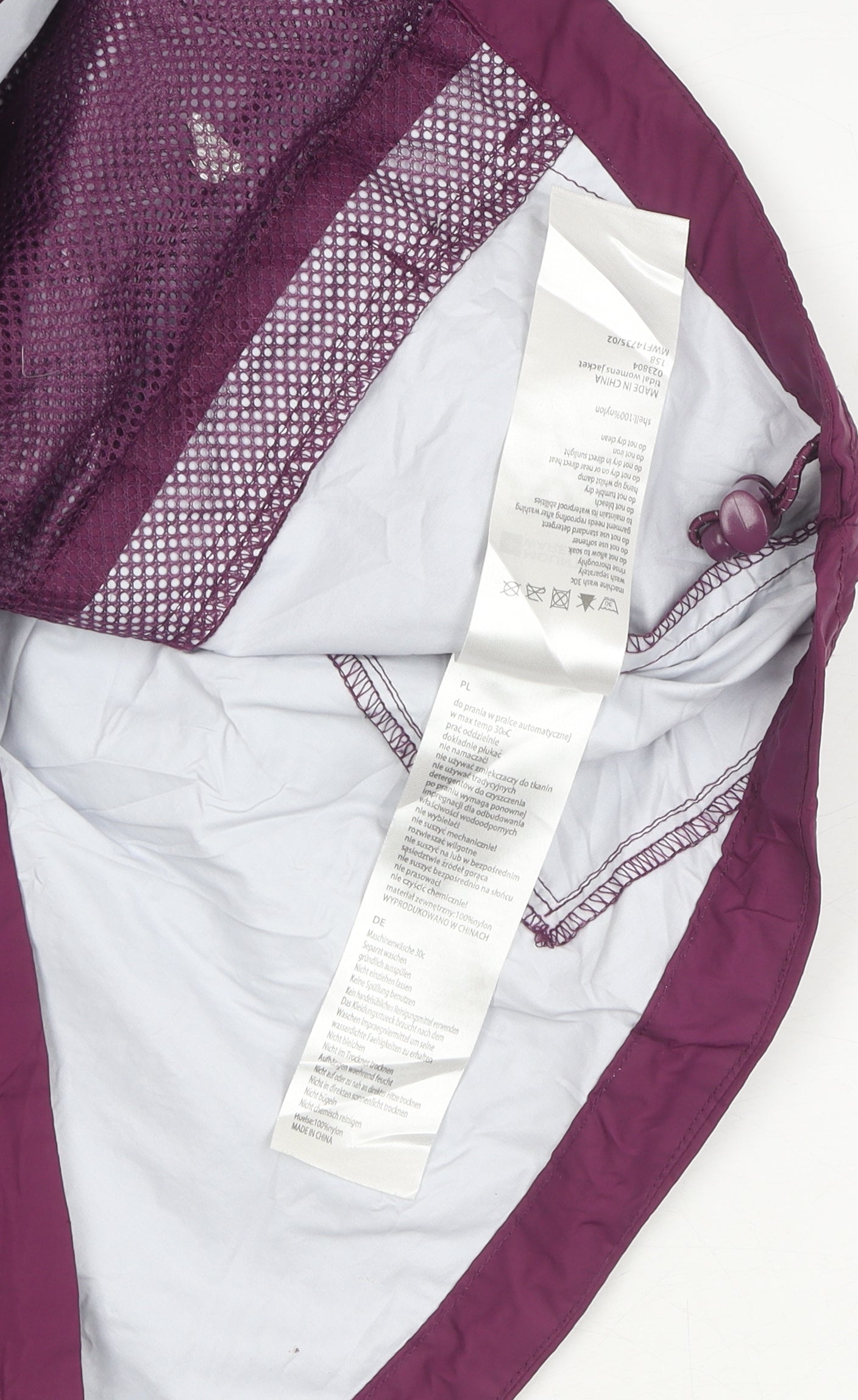 Mountain Warehouse Women's Purple Rain Coat Size 14