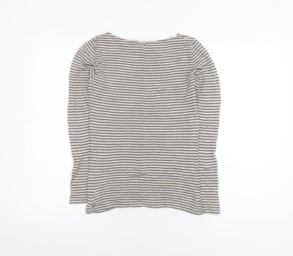 Womens UK Size 6 The White Company Grey Basic T-Shirt