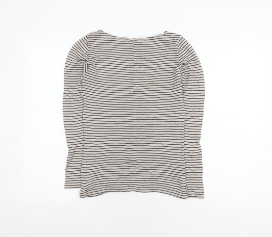 Womens UK Size 6 The White Company Grey Basic T-Shirt