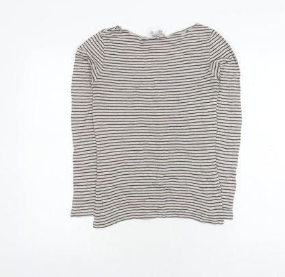 Womens UK Size 6 The White Company Grey Basic T-Shirt