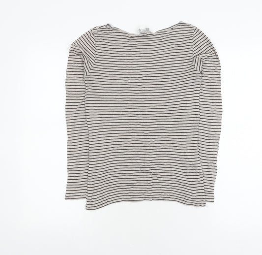Womens UK Size 6 The White Company Grey Basic T-Shirt