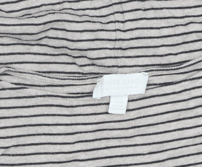 Womens UK Size 6 The White Company Grey Basic T-Shirt
